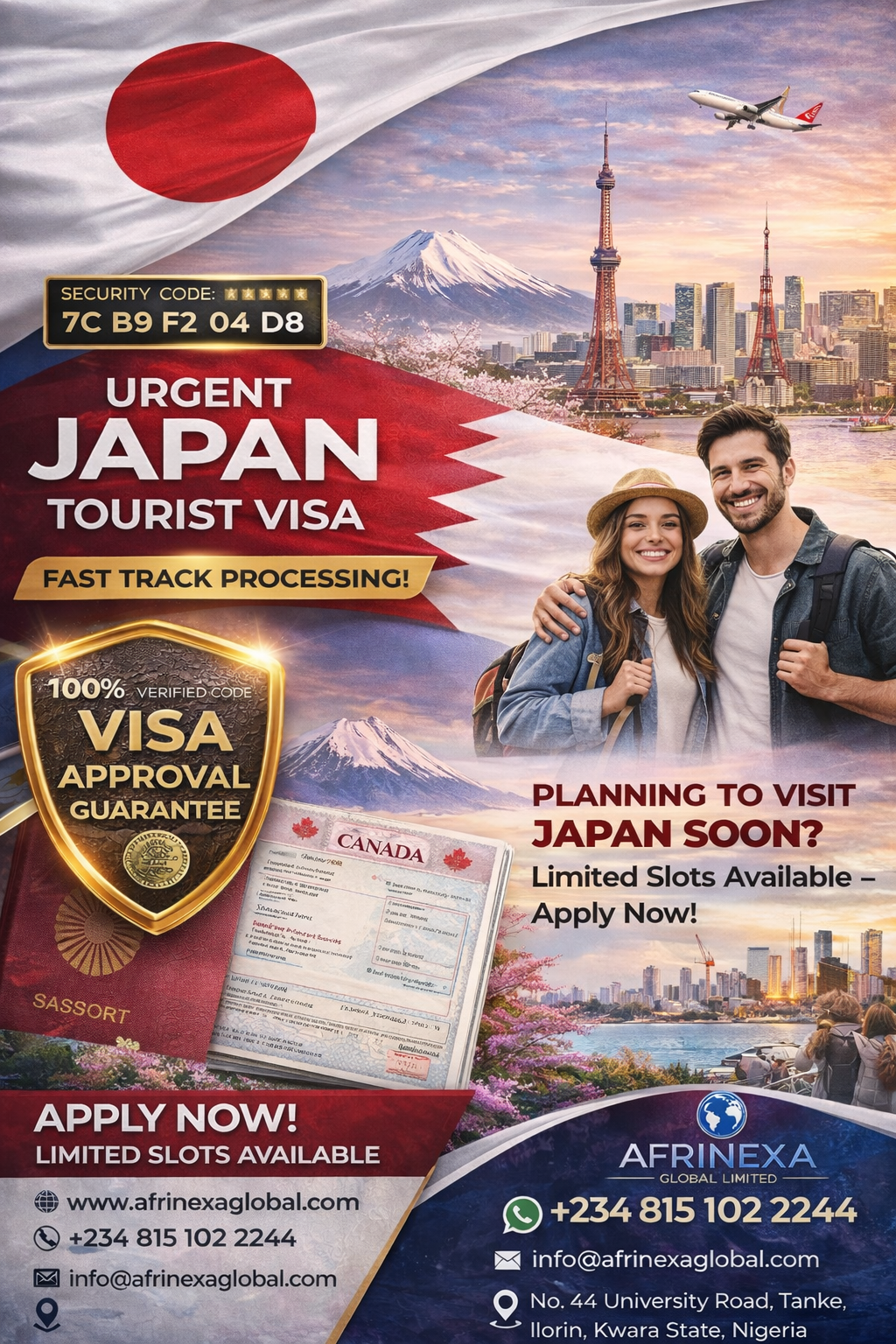 Japan Tourist Visa – scenic Japanese landscape with Mount Fuji and cherry blossoms