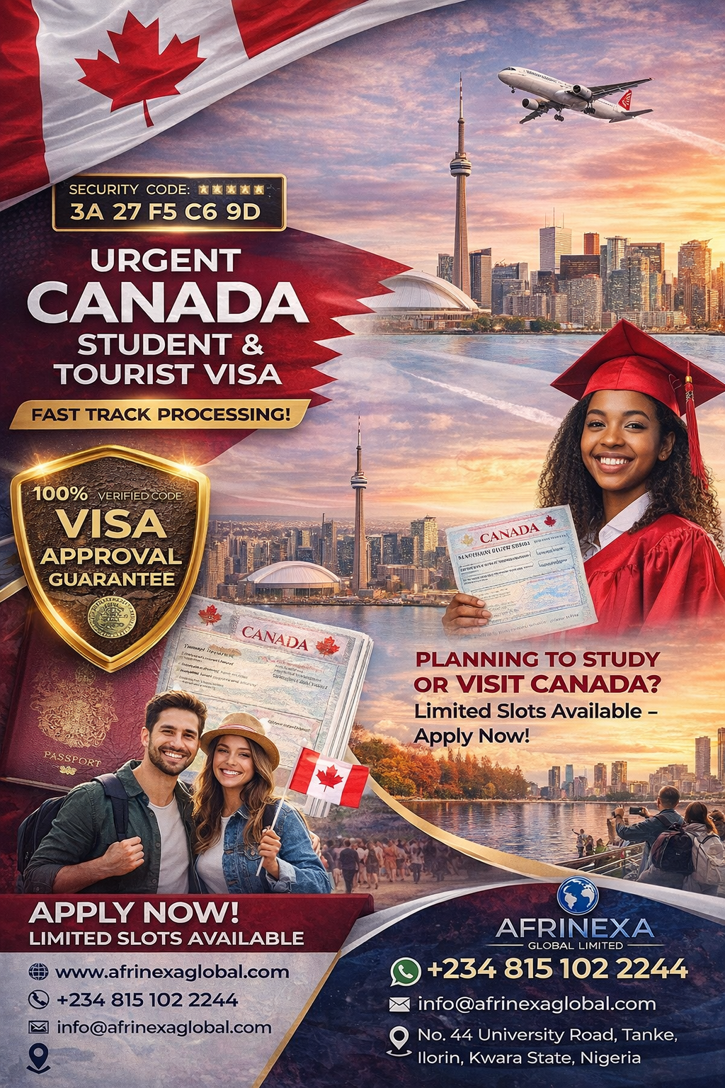 Canada Student and Tourist Visa – stunning Canadian landscape with mountains and lakes